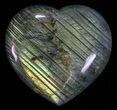 Flashy Polished Labradorite Heart #58862-1
